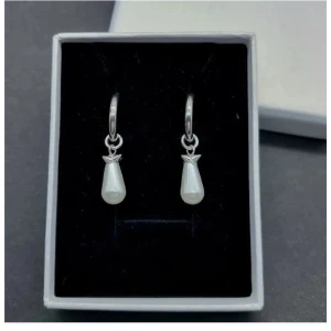 Örhängen och halsband  - Rostfritt stål och pärlor 