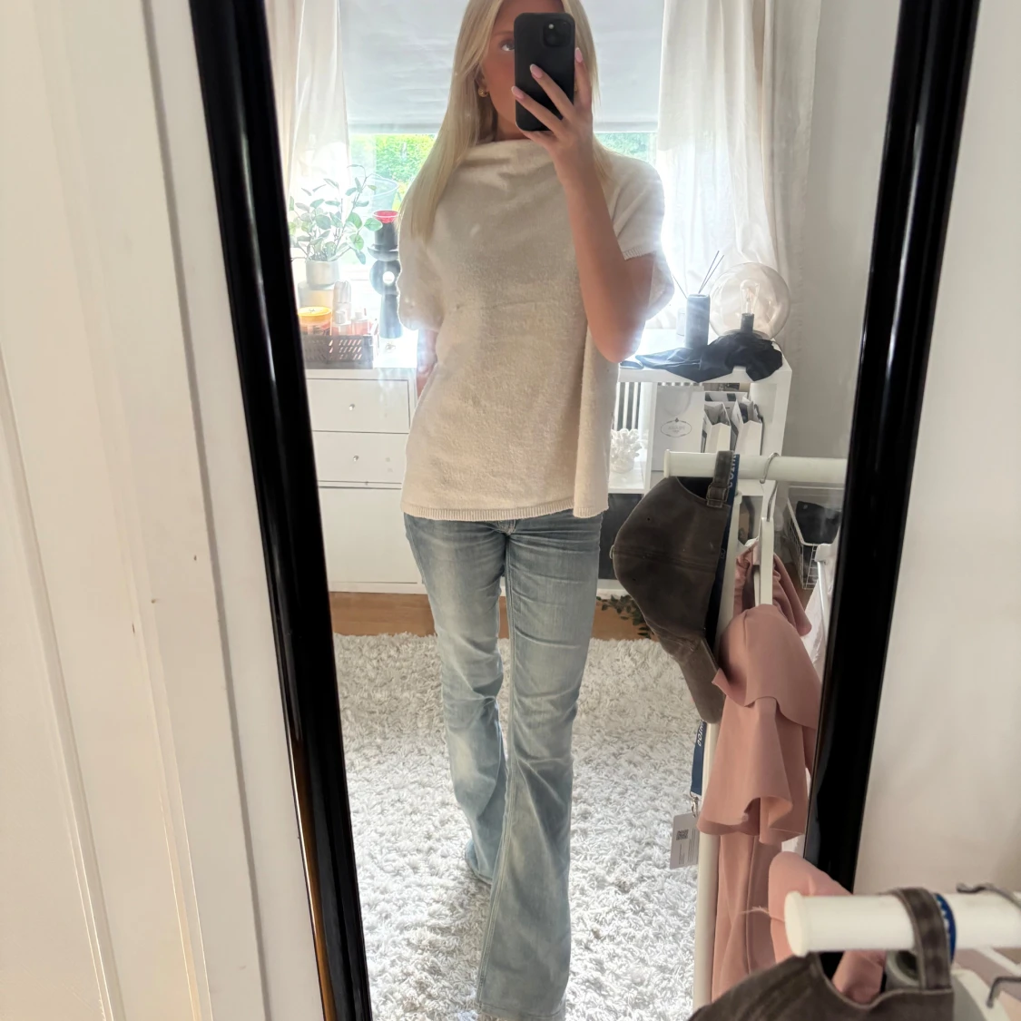 Vit stickad topp från Lindex - 2