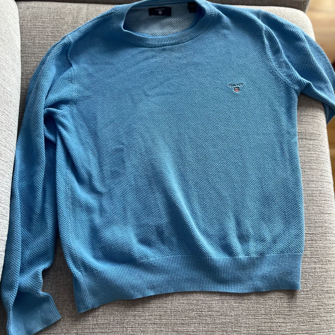 Blå stickad tröja från GANT - 3