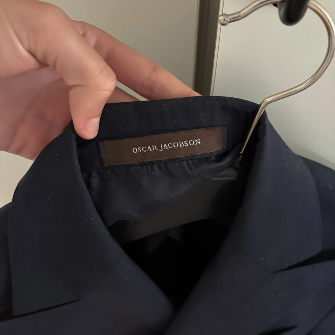 Mörkblå dubbelknäppt kavaj Oscar Jacobson - 3