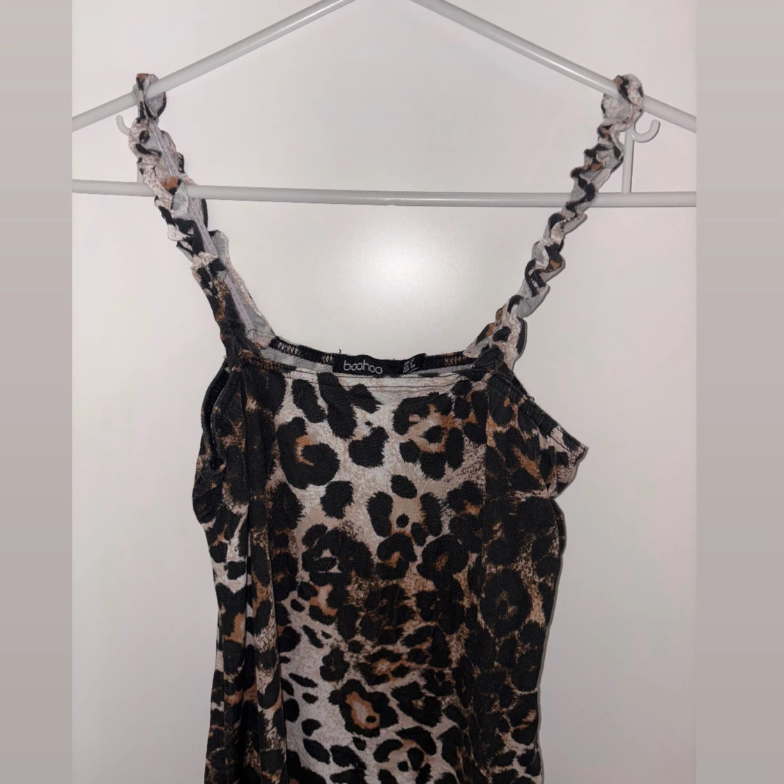 Leopardmönstrad kort klänning - 4