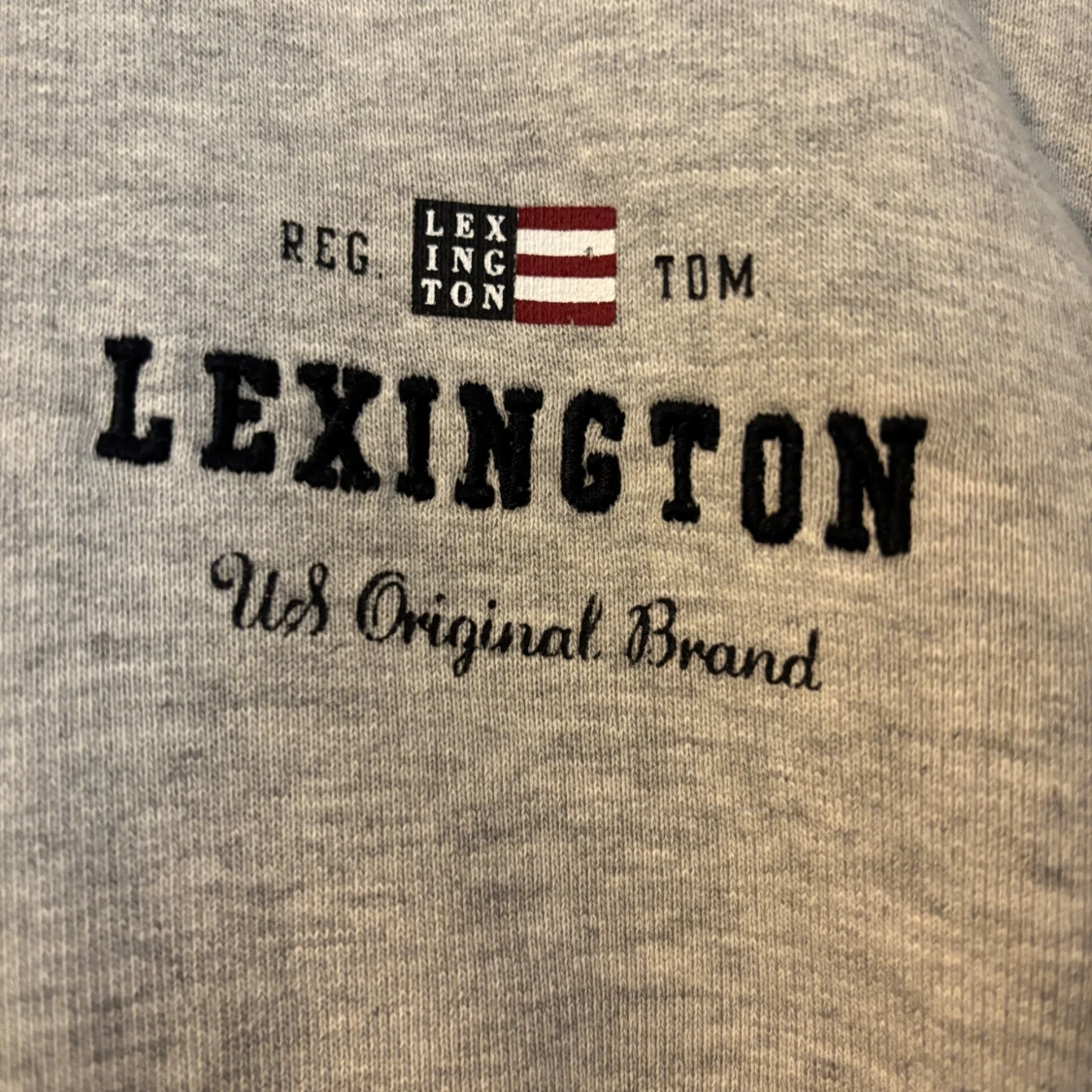 Grå Lexington sweatshirt i bomull M - 1