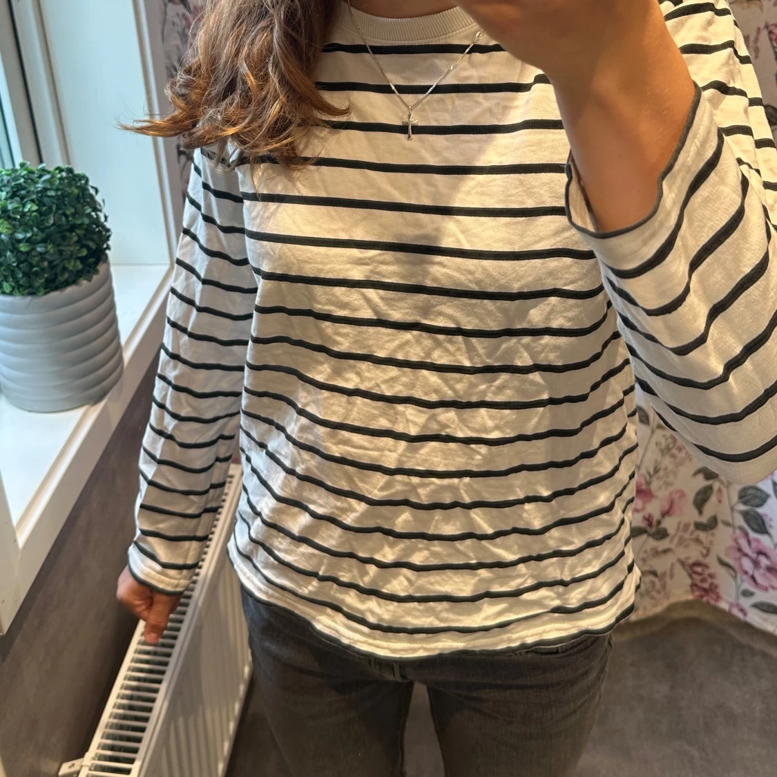 Randig långärmad tröja i bomull - 2