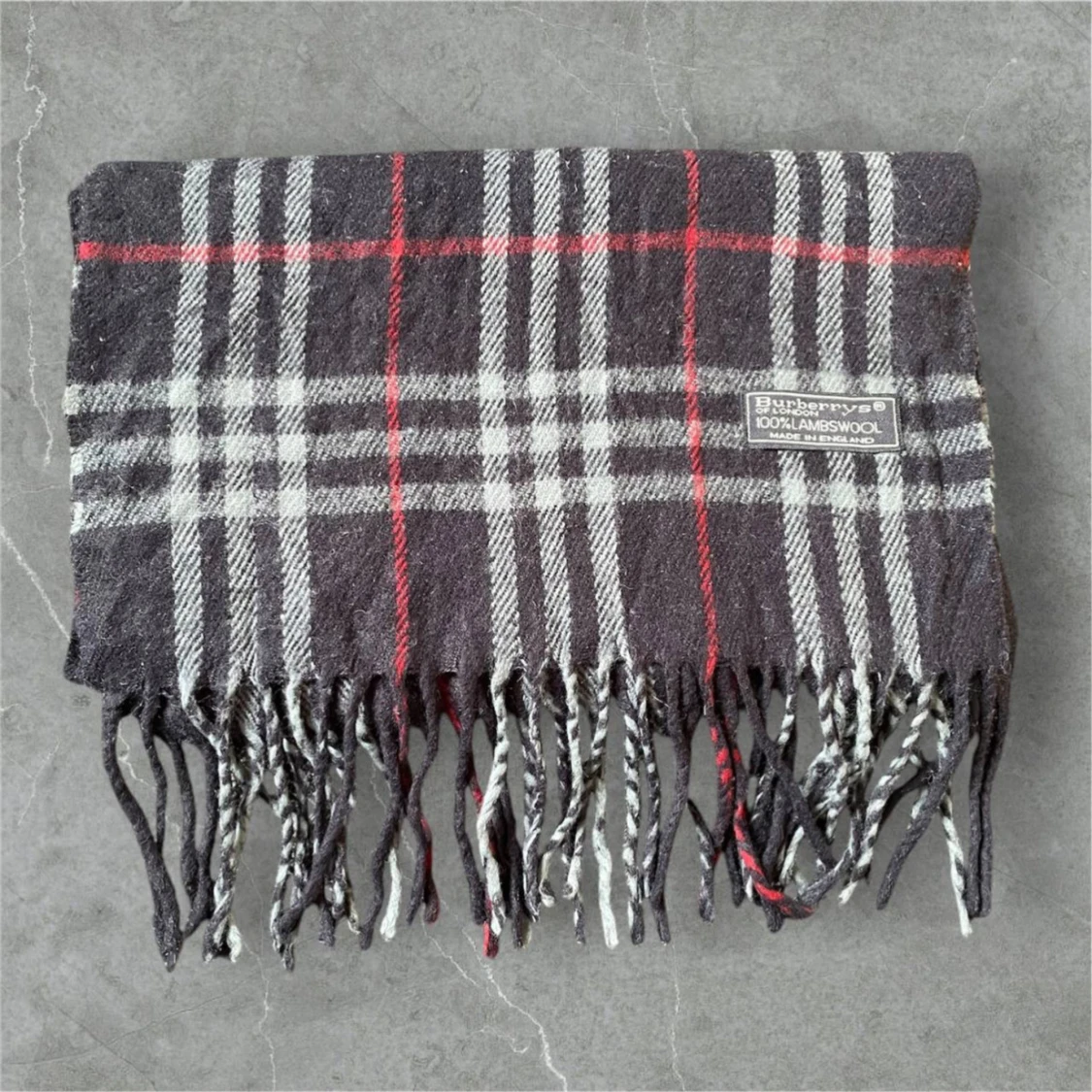 Rutig halsduk i ull från Burberry - 1