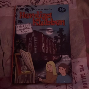Hemliga Klubben: Fallet med den gåtfulla damen - Spännande barnbok av Susanne MacFie om Hemliga Klubben som löser mysteriet kring en försvunnen tavla på Stampens Kvarn. Perfekt för unga deckarfans som gillar mysterier och äventyr. Boken har färgglad framsida med illustrationer av huvudpersonerna.