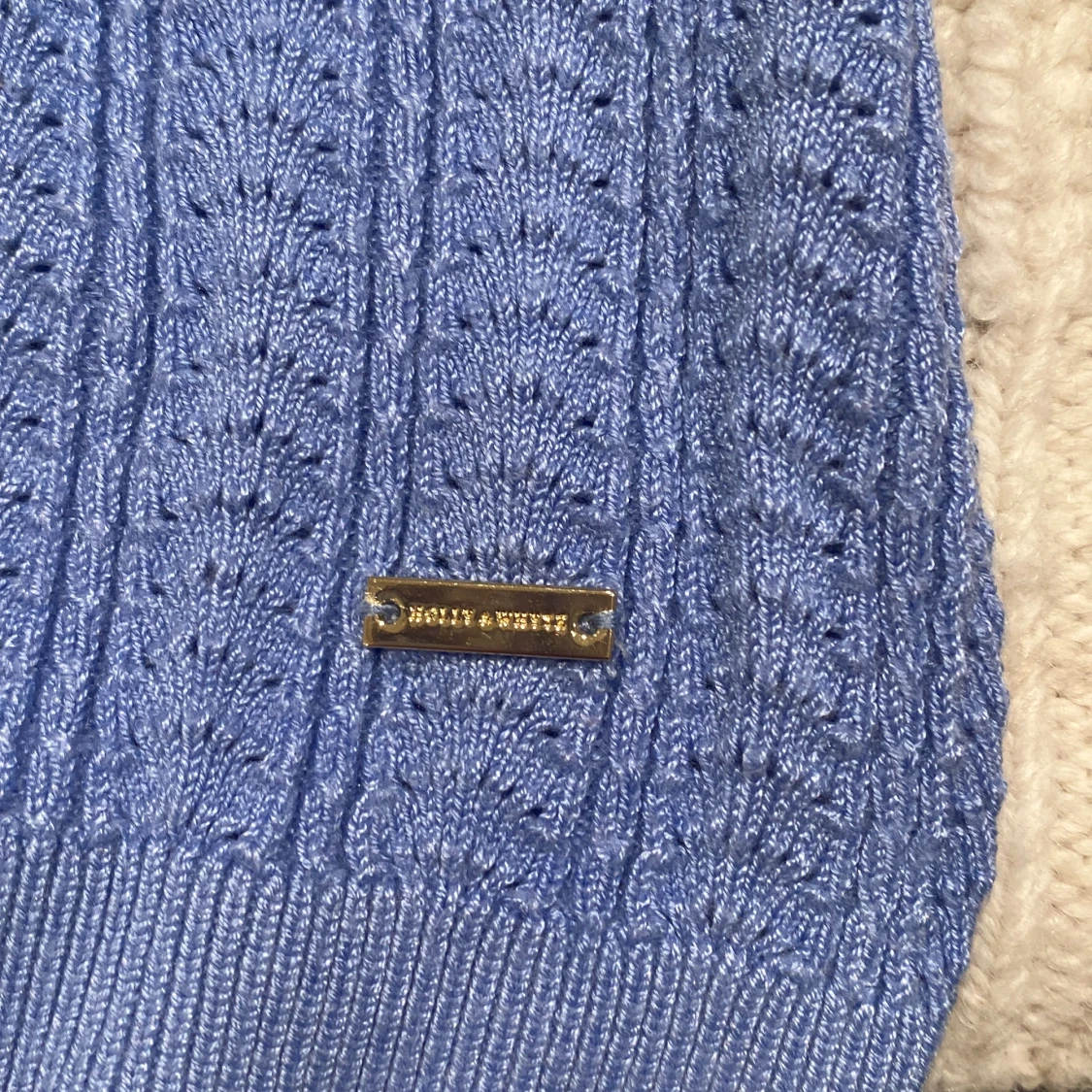 Blå stickad topp Holly & Whyte - 4