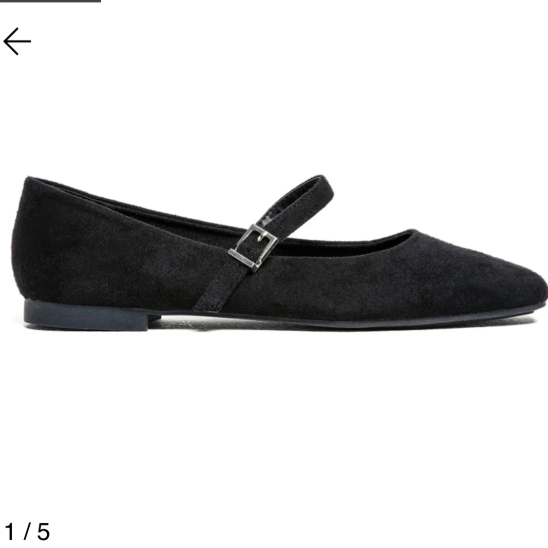 Svarta mocka ballerinas med spänne lager157