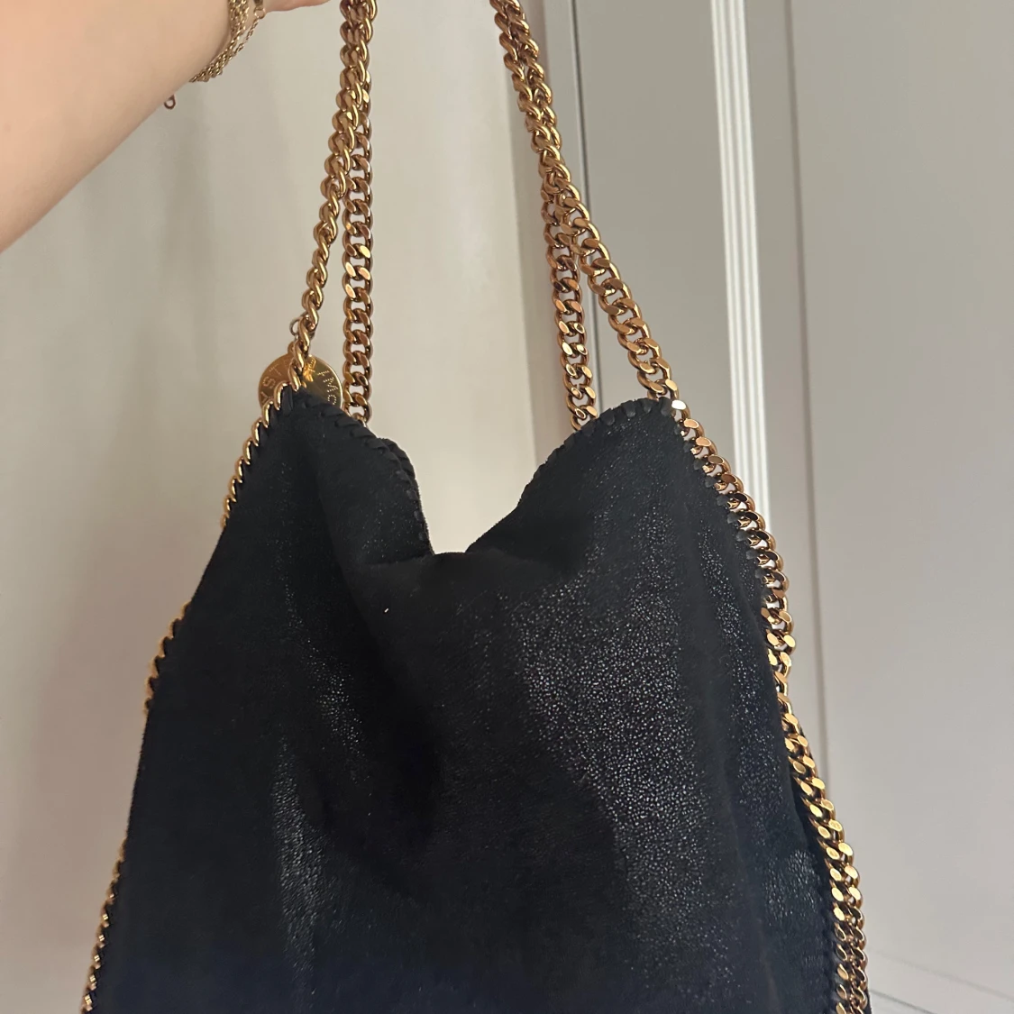 Svart Stella McCartney axelväska med kedja - 1