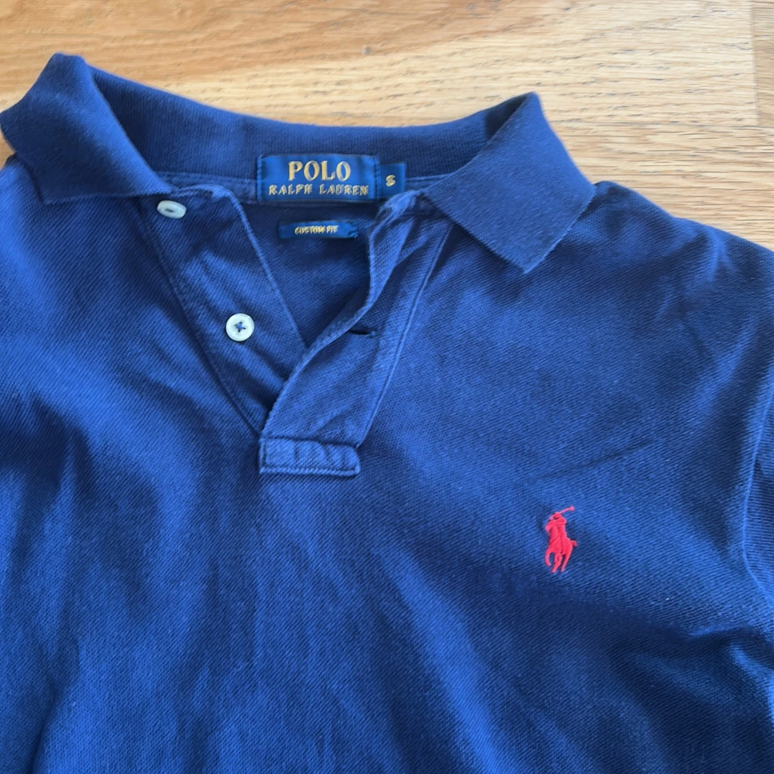 Marinblå långärmad pikétröja Polo Ralph Lauren - 1