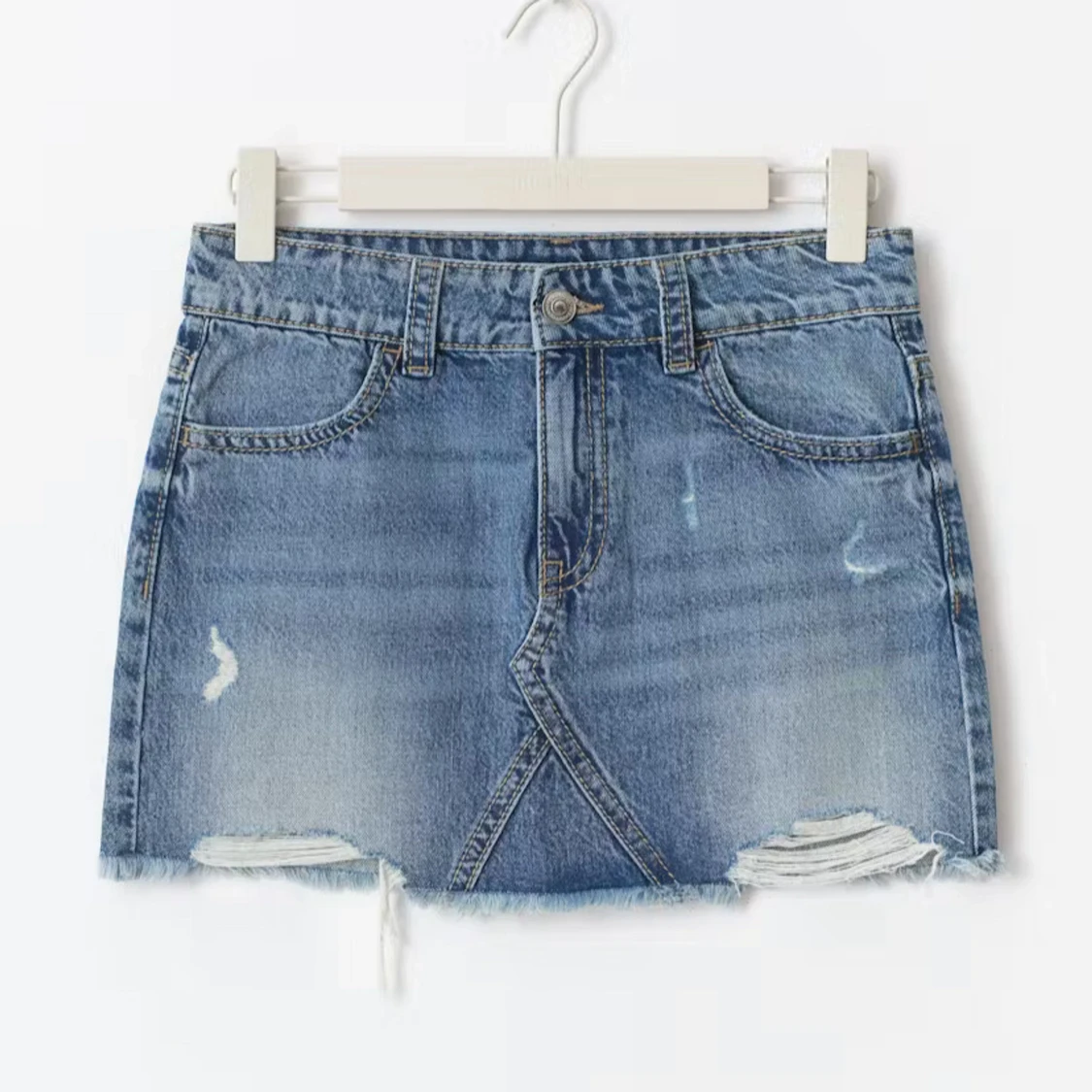 Blå jeanskjol från Gina Tricot - 1