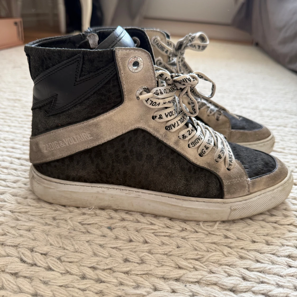 Svarta och beige sneakers Zadig & Voltaire - 1