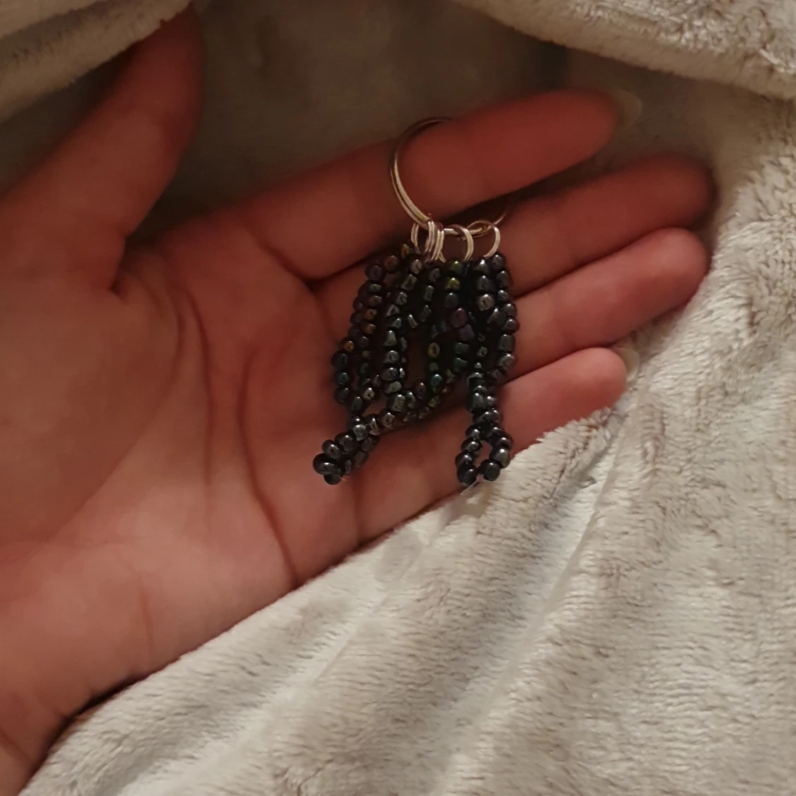 Mörkblå nyckelring  - 1