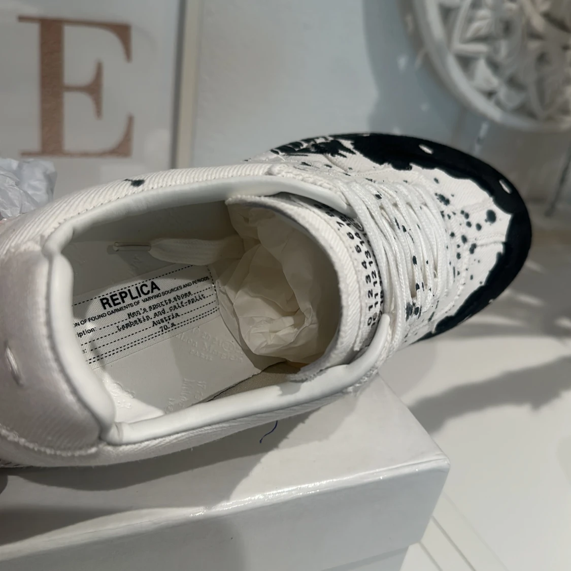 Maison Margiela sneakers svart/vit - 4