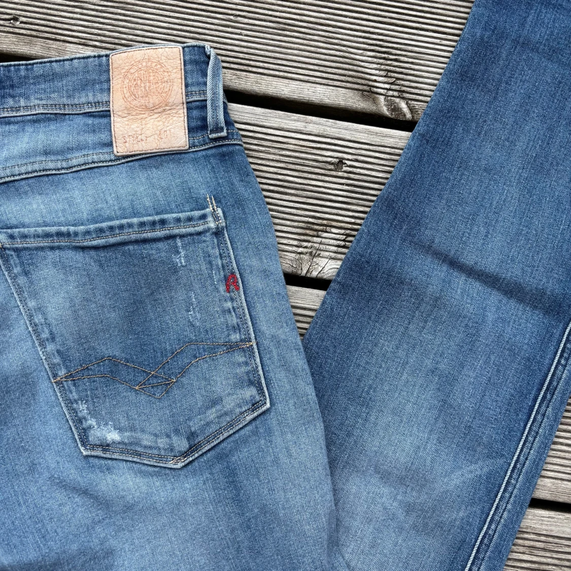 Replay Anbass ljusblå jeans straight fit - 3