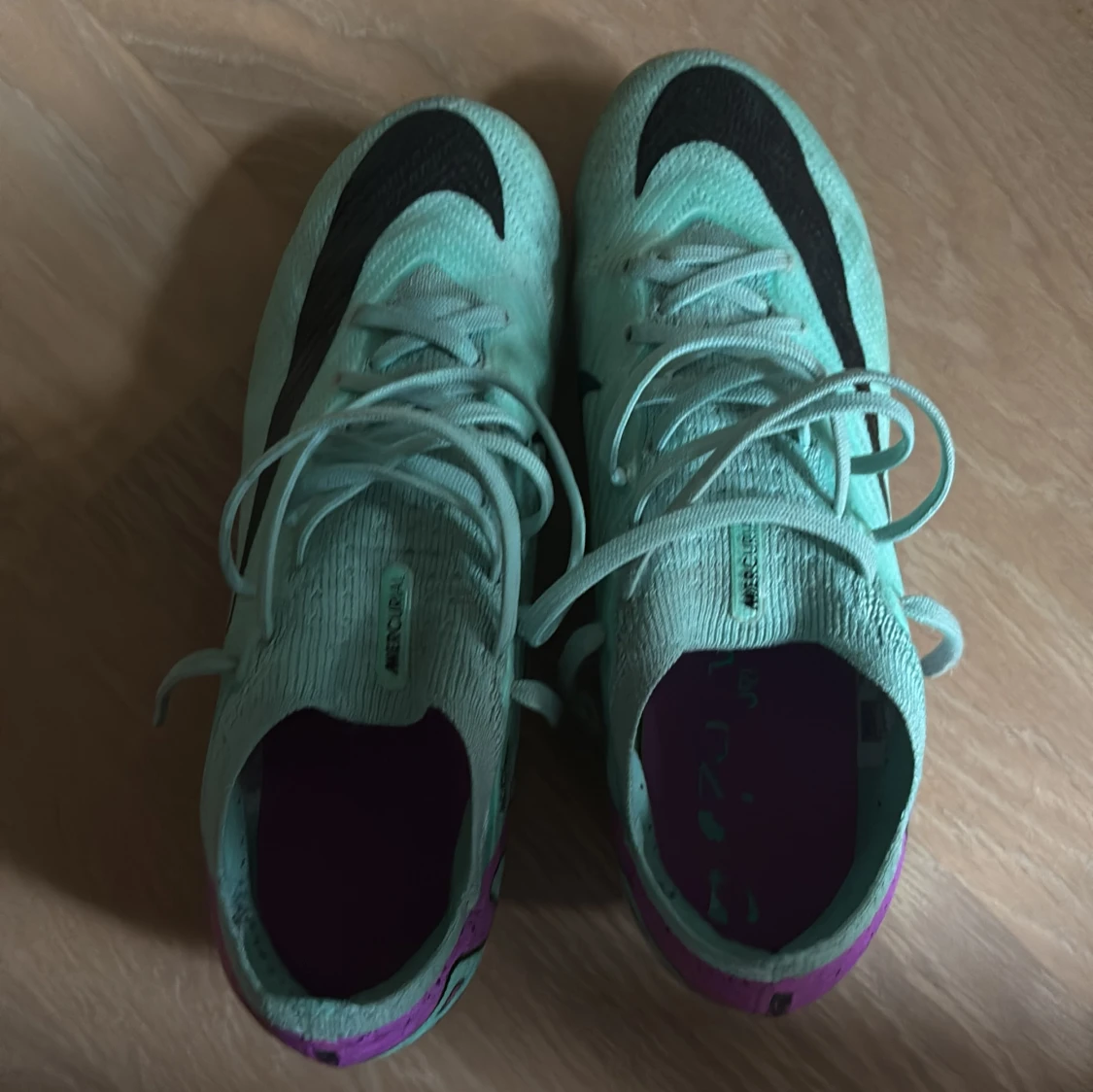 Nike Mercurial fotbollsskor mint/lila - 1