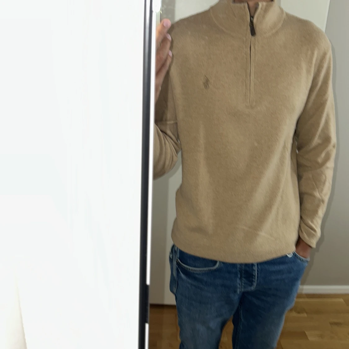 Beige Kashmir half zip-tröja Polo Ralph Lauren - 3