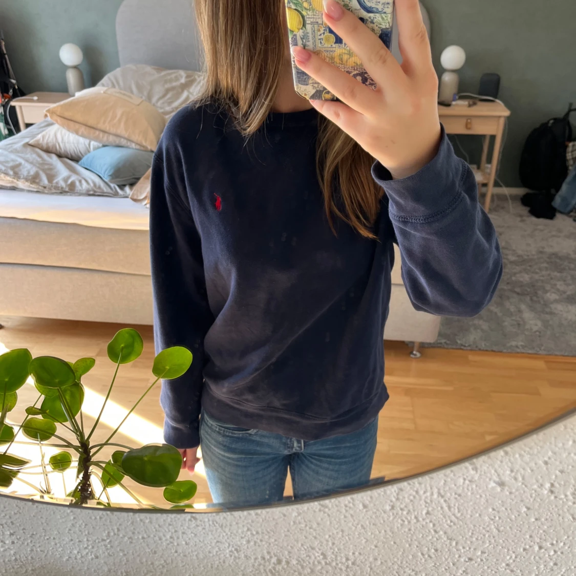 Mörkblå sweatshirt från Ralph Lauren