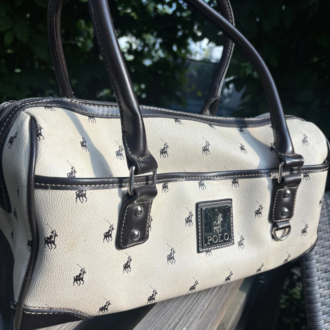 Beige handväska från Polo Ralph Lauren - 1