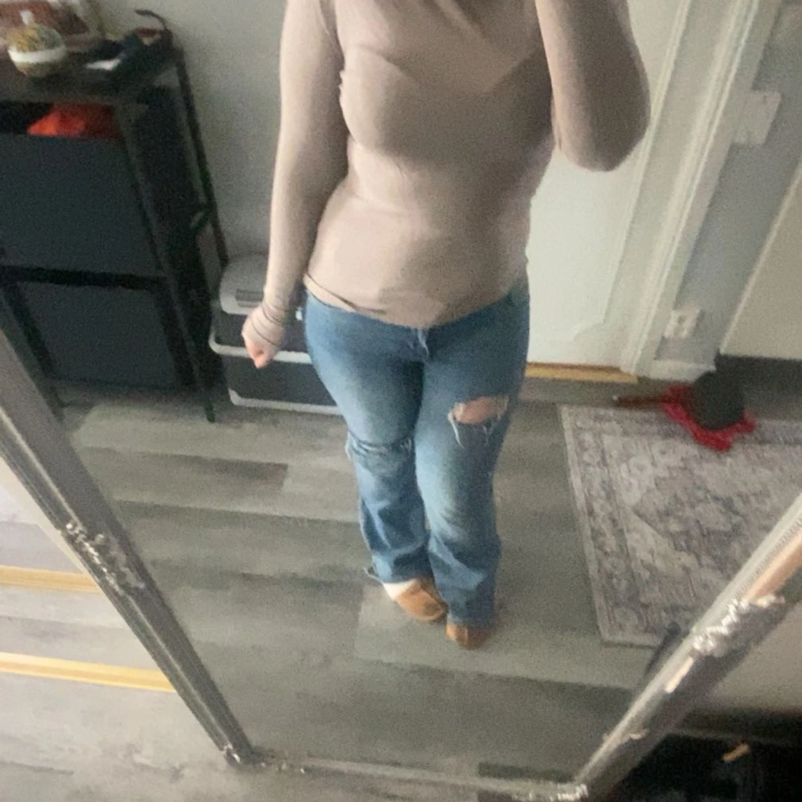 Beige långärmad topp från 157 - 1