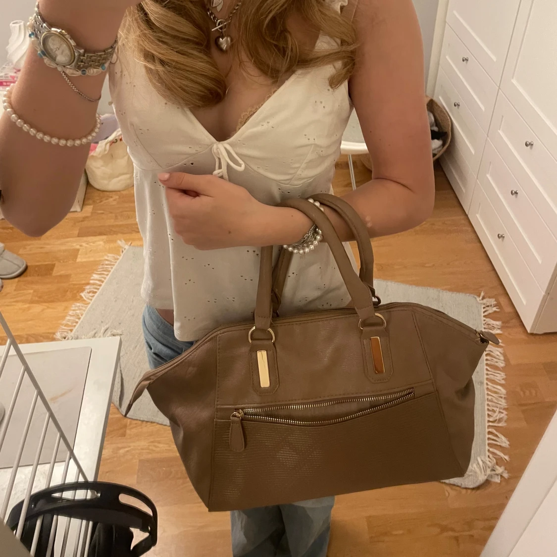 Brun handväska 👜💌❣️ - 90