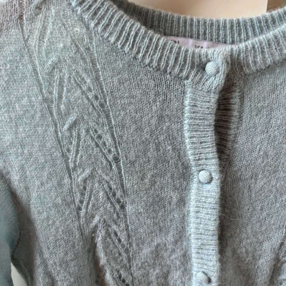 Ljusblå croppad kofta från Zara - 1