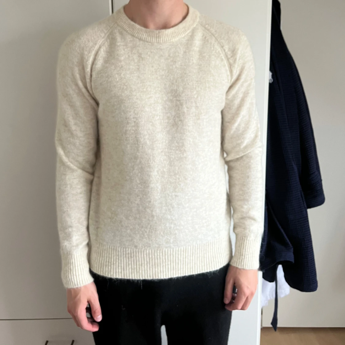 Beige stickad tröja (Selected home)