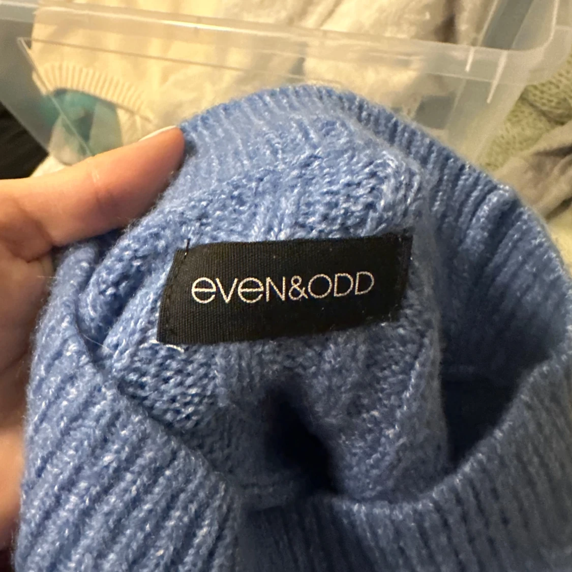 Blå stickad tröja från Even&Odd - 2