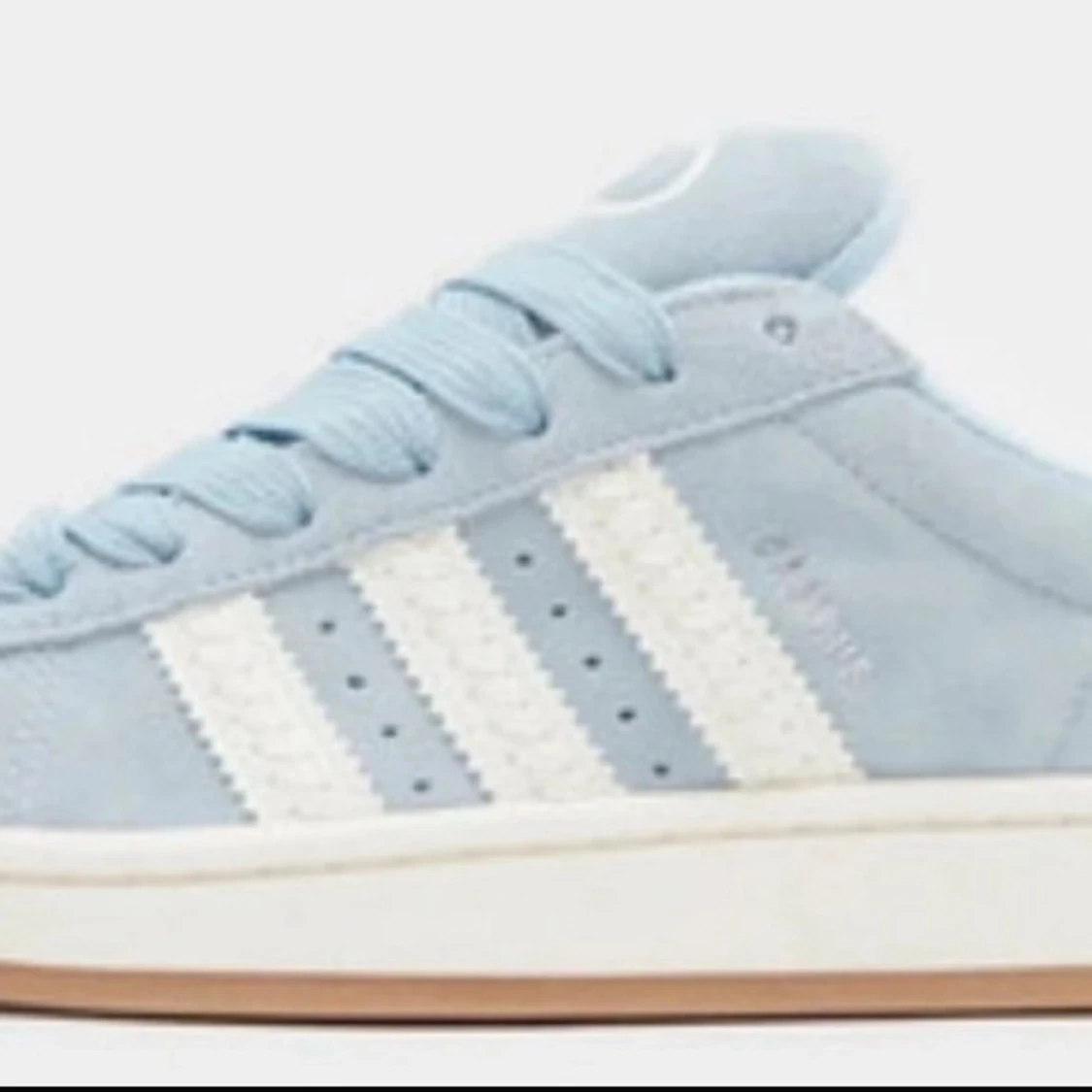 Adidas Campus ljusblå sneakers mocka - 1