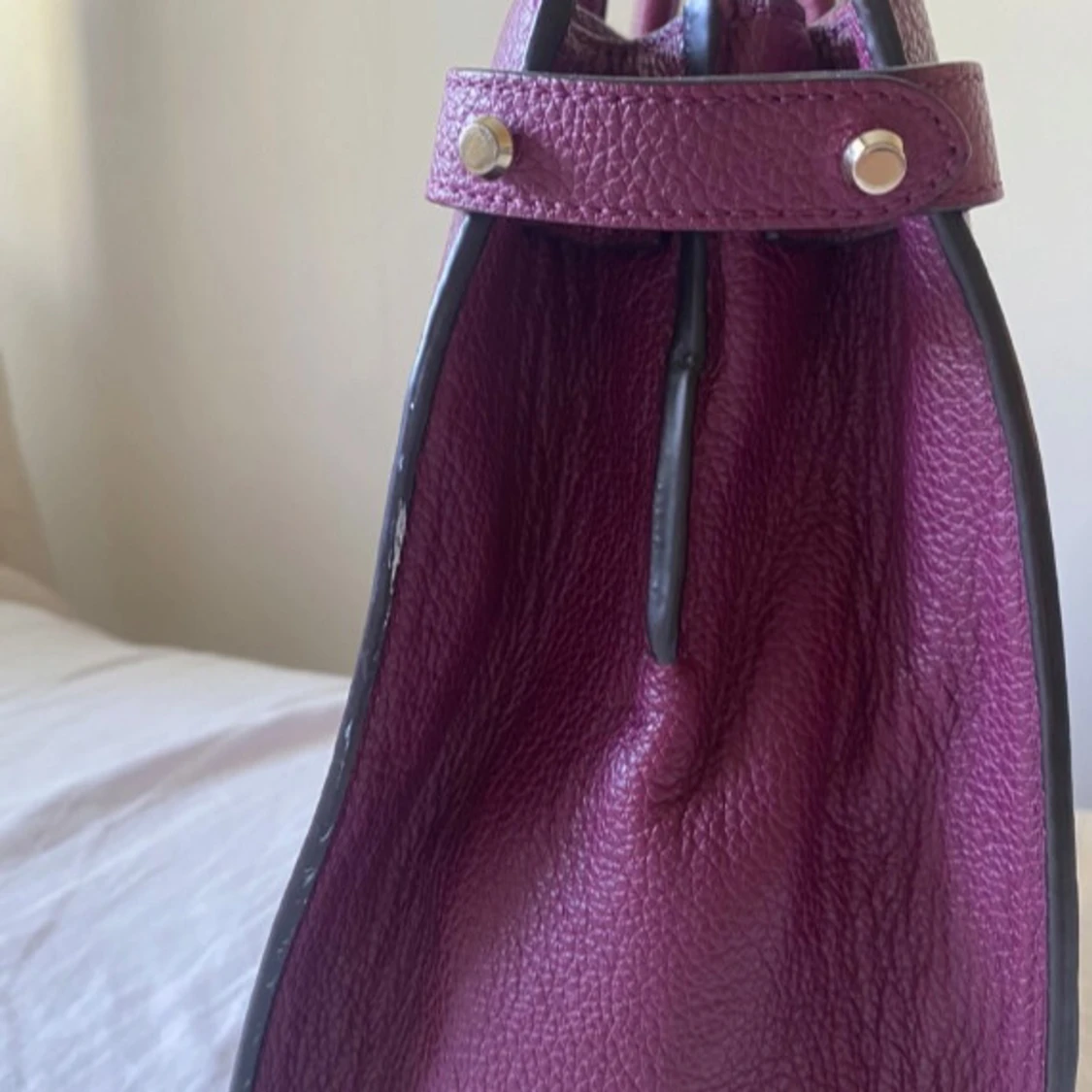 Lila handväska i skinn från Furla - 3