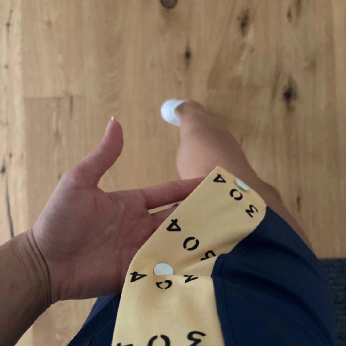 Blåa 304 shorts med  knappar - 1