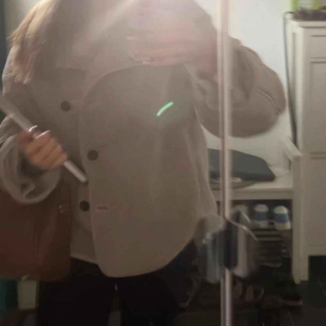 Beige teddyjacka  - 1