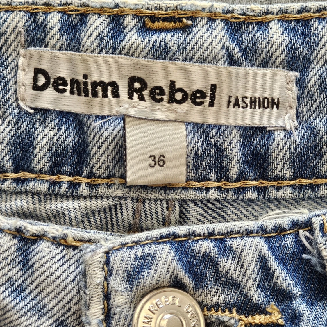 Ljusblå raka jeans Denim Rebel 36 - 2