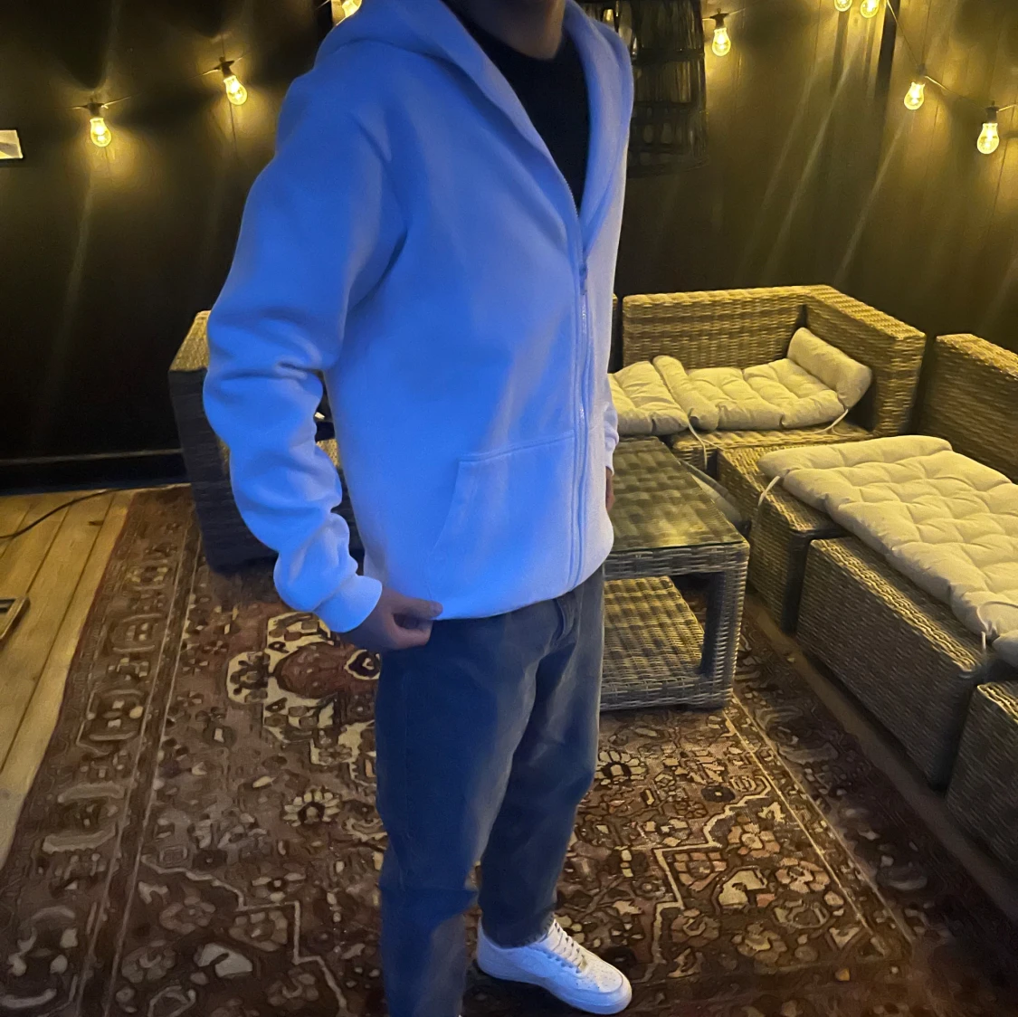 Vit hoodie med dragkedja från new yorker - 1