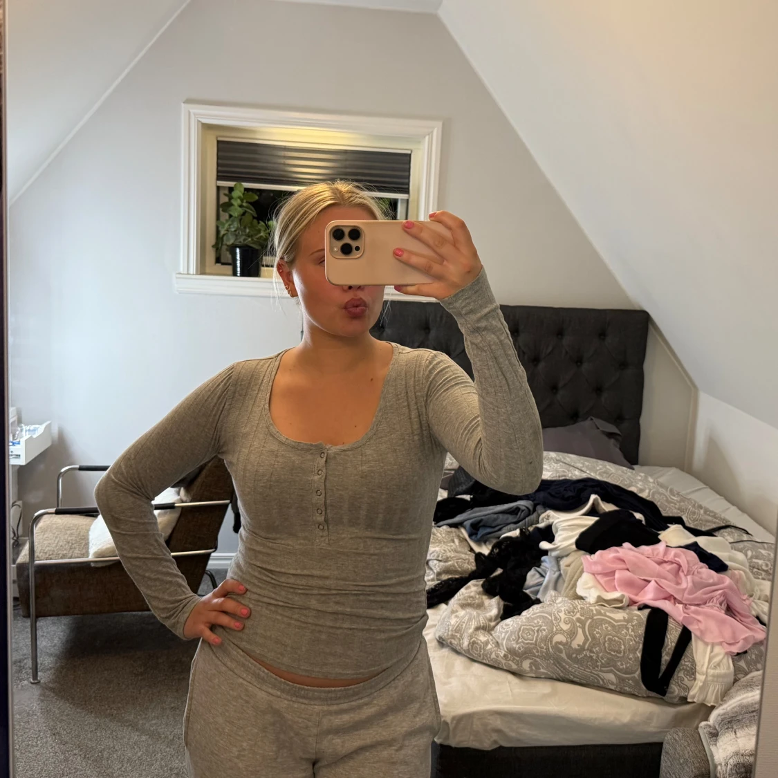 Ribbad urringad topp - 1