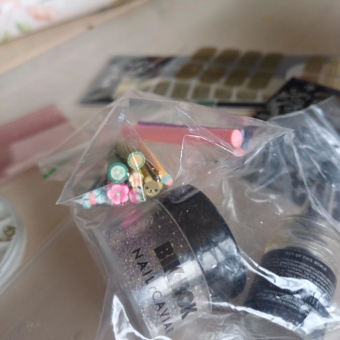 Nageldekorationer och nagelstickers mix - 2