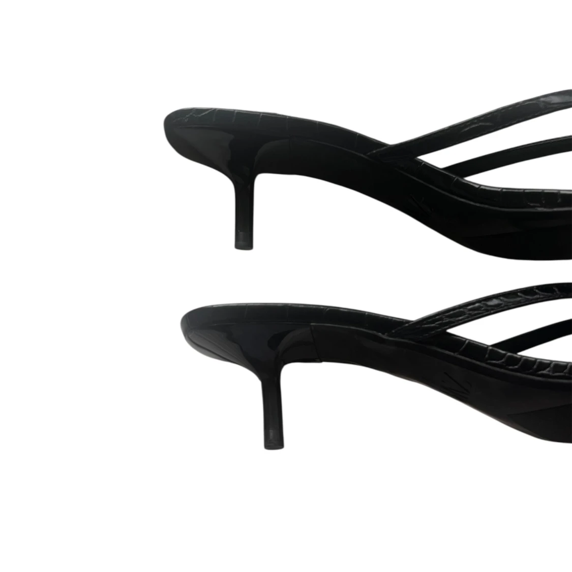 Svarta eleganta Zara sandaletter med taxklack - 2