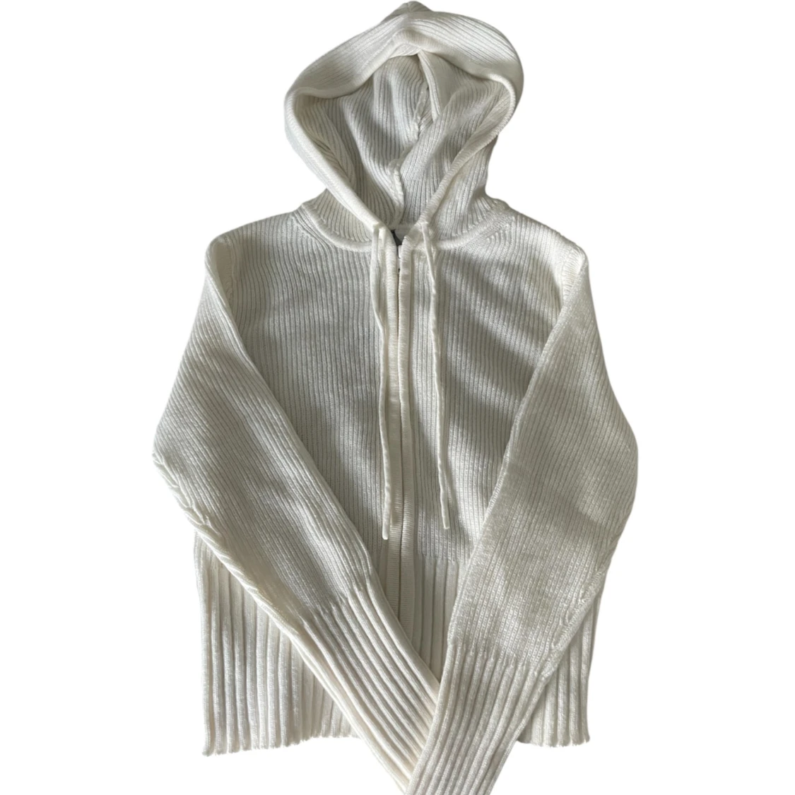 Vit kofta med luva - 2