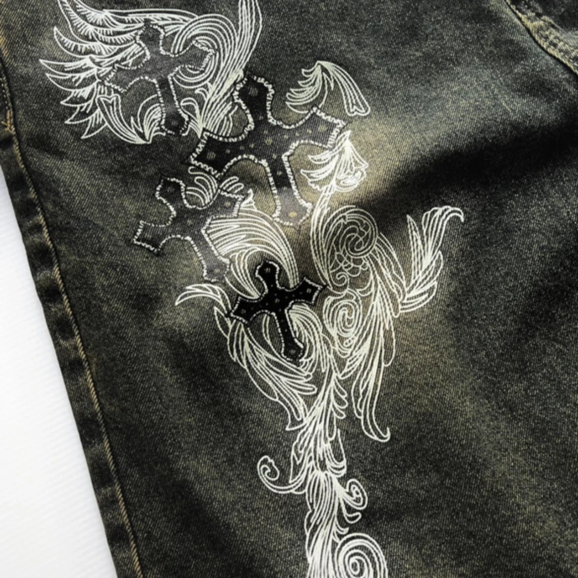 Drainer Jorts Affliction Jeans Shorts Denim y2k - 2