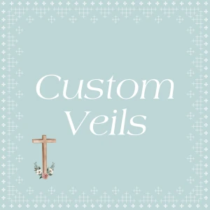 CUSTOM VEIL - Custom designed Catholic Church veil! After purchase, I will contact you regarding your preferred style, color(s), details etc. You will be part of every step of the process! I will require half the price up front to guarantee that I can purchase materials needed. Please allow for processing time as I might need to await materials + create the veil itself! NOTE; I am a beginner at this! 