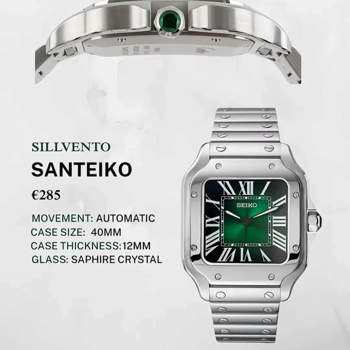 Grön automatisk klocka från Seiko Santeiko - 2