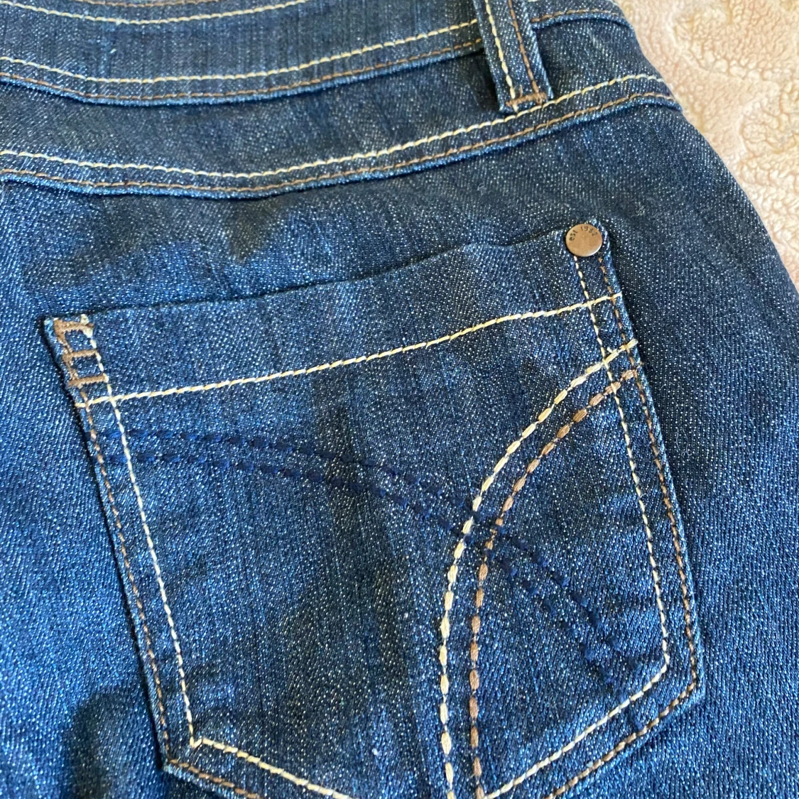 Blå bootcut jeans - 4