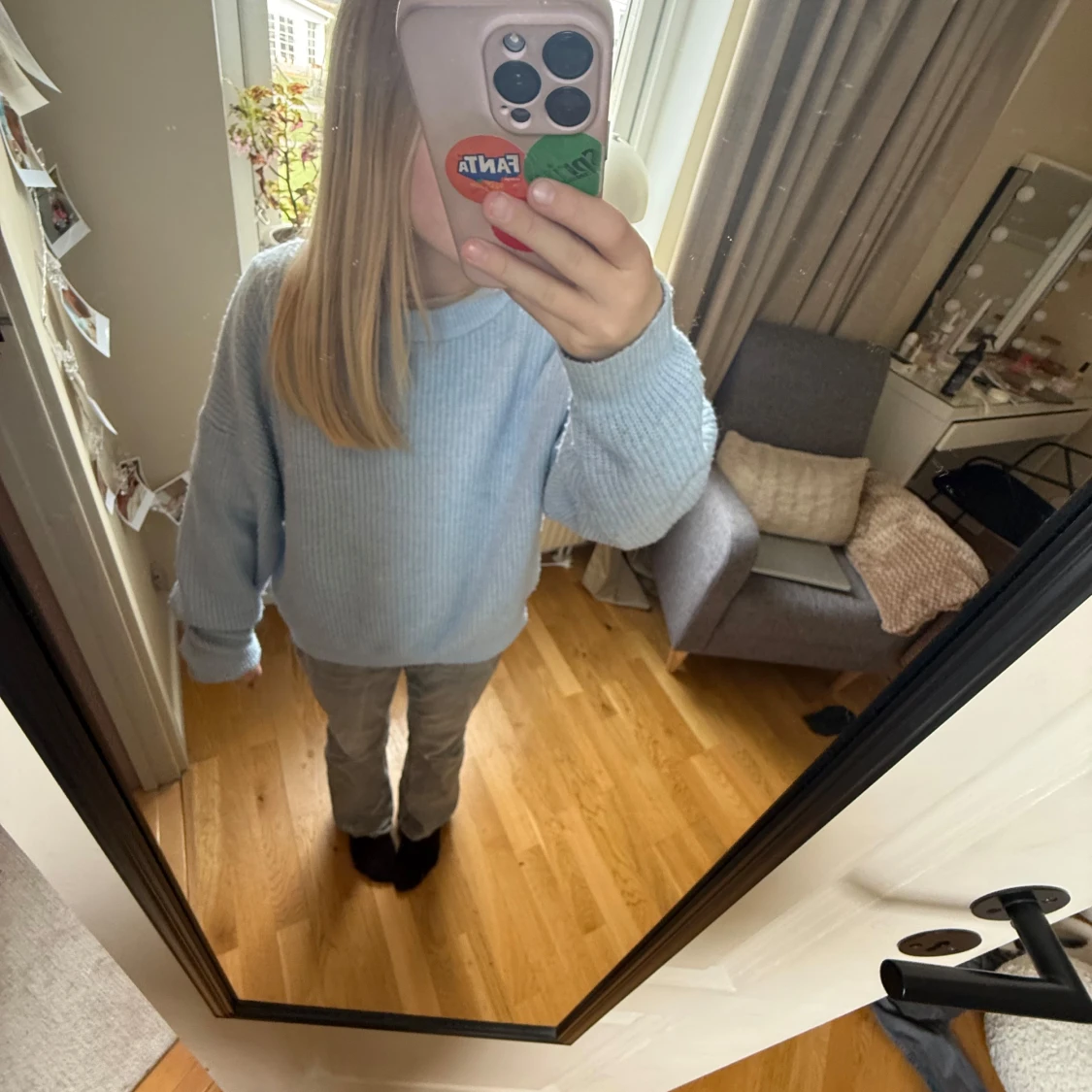 Ljusblå stickad tröja från Firefly - 1