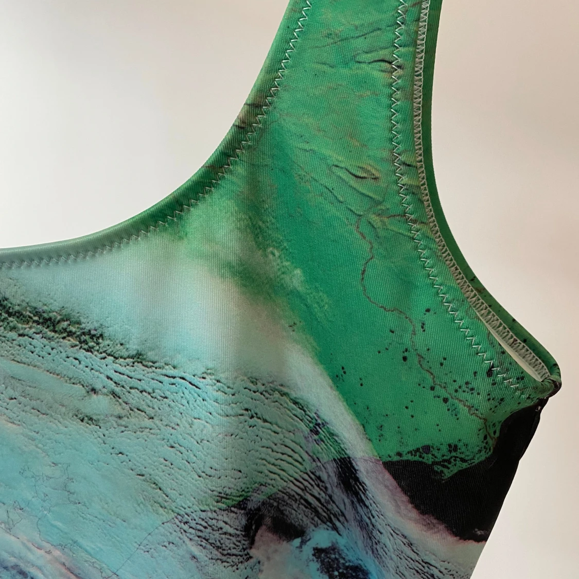 Turkos printad baddräkt - 2