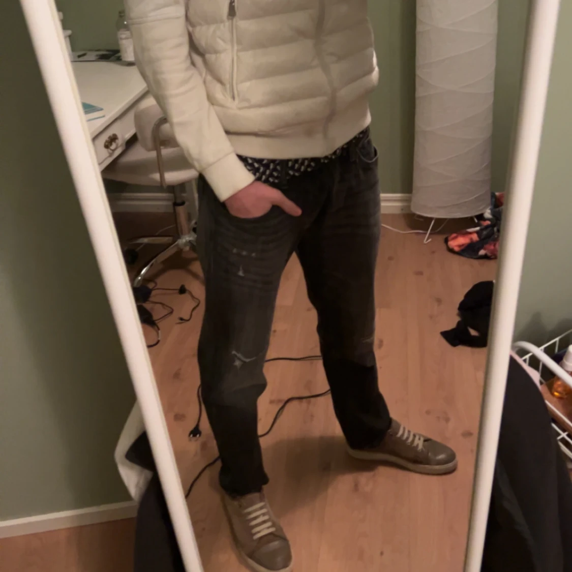 Beige/bruna lanvin skor - 1