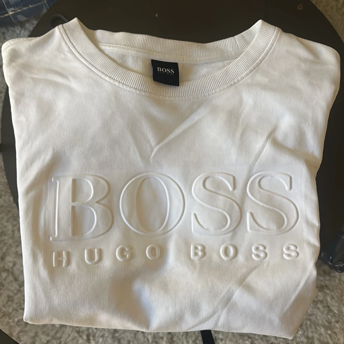 Vit långärmad tröja från Hugo Boss