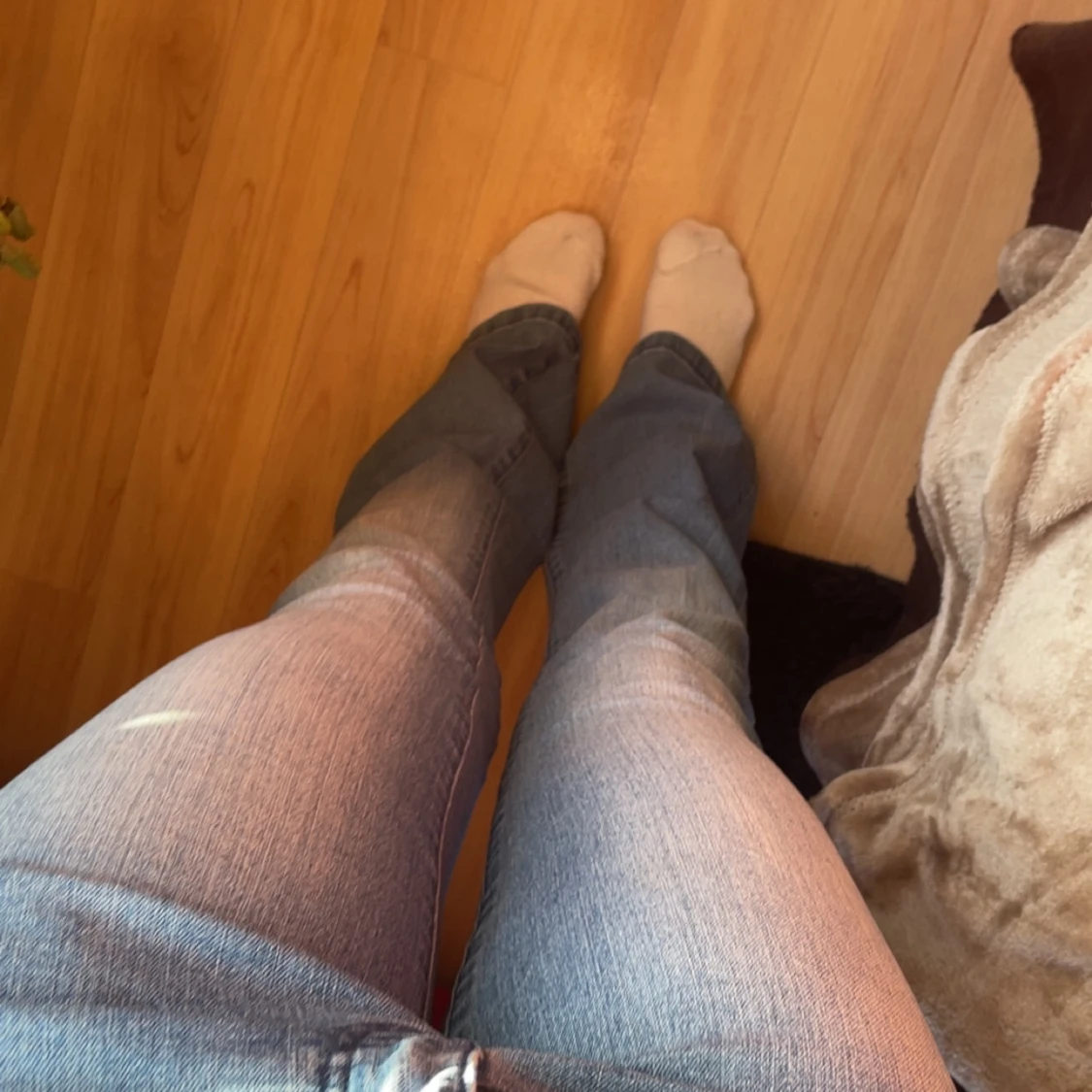 Ljusblå bootcut jeans - 2