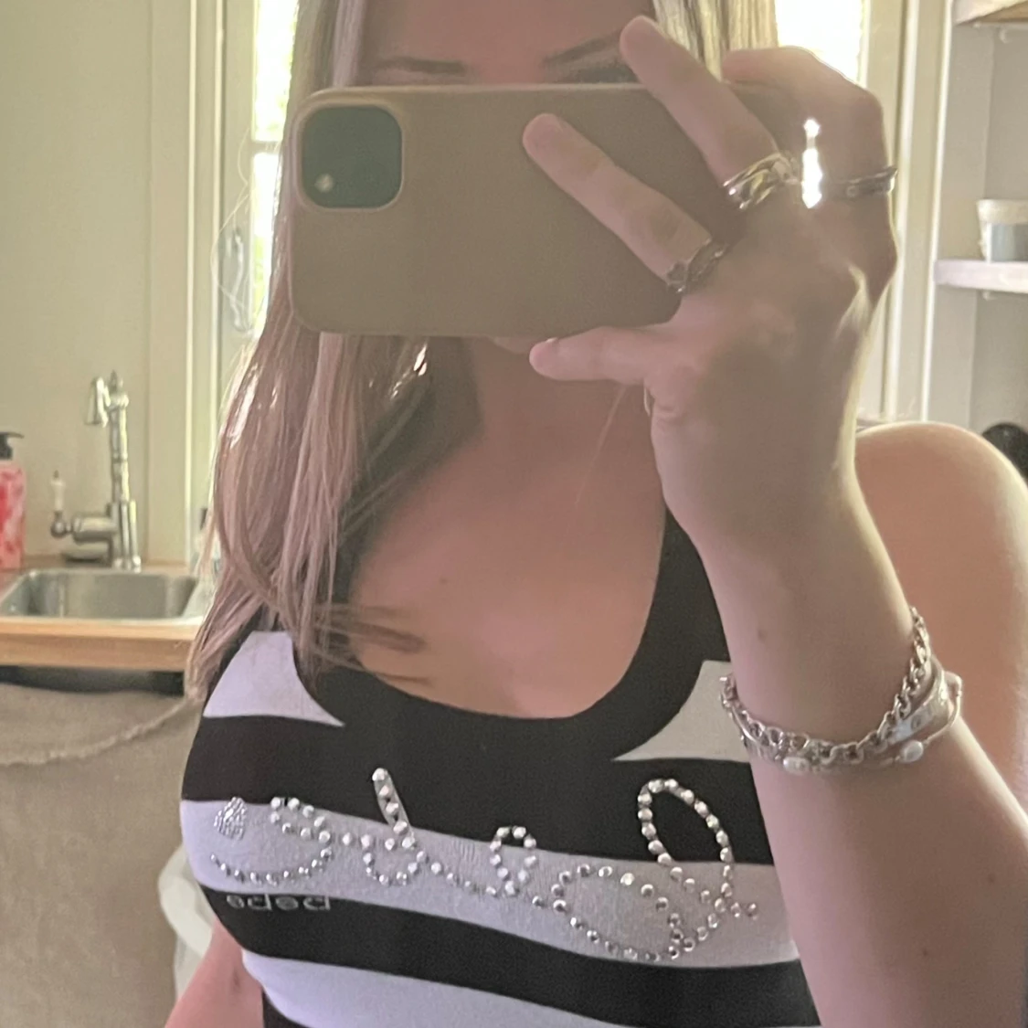 Randig ribbad linne från Bebe - 1