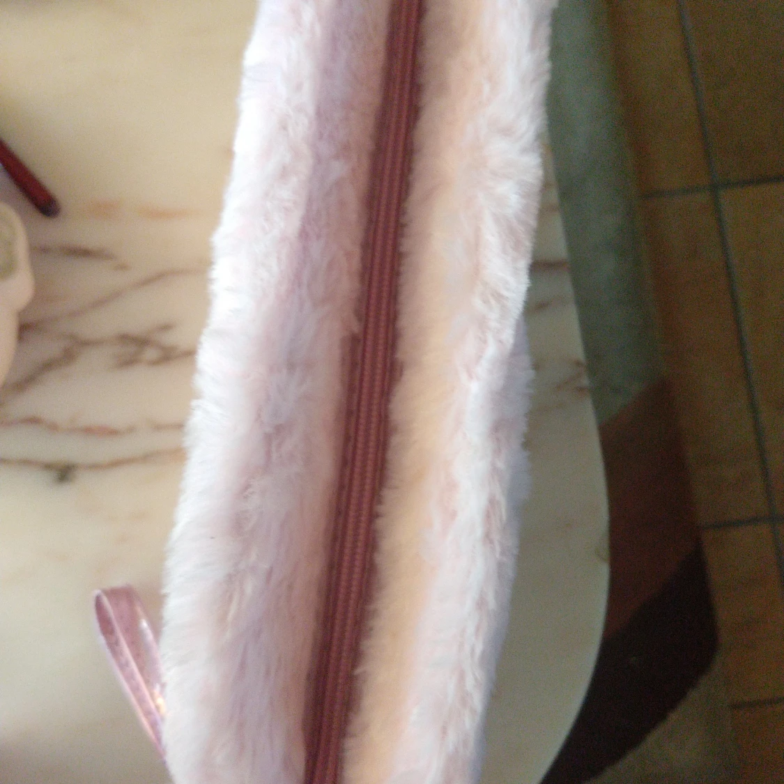 Rosa fluffigt pennskrin Butterfly - 1