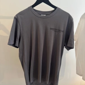 Grå t-shirt Mango  - Snygg grå t-shirt från Dried Color Mango med tryck på bröstet och en stor botanisk illustration på ryggen. Klassisk rund hals och korta ärmar. Skön bomullskvalitet som passar perfekt till jeans eller shorts. Stilren och modern vibe.