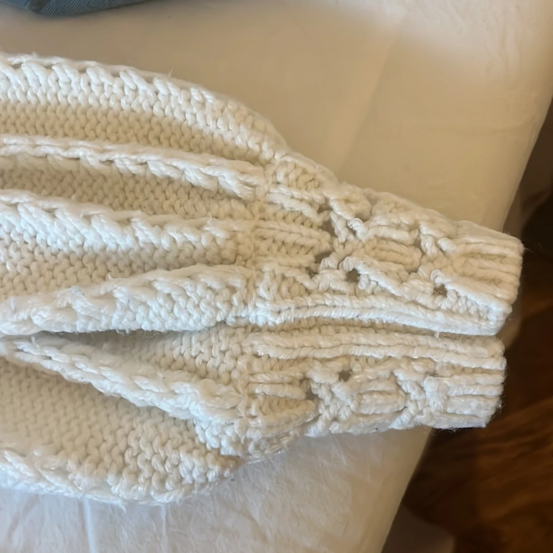 Vit stickad kofta från H&M Divided XS - 1